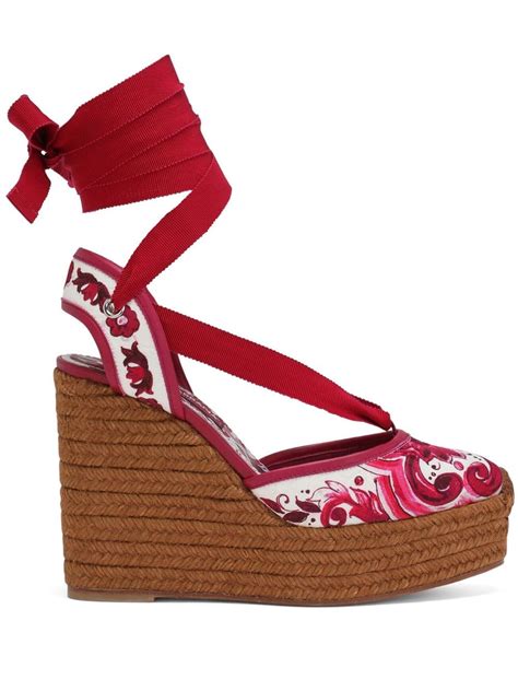 dolce gabbana red majolica shoes|farfetch dolce and gabbana.